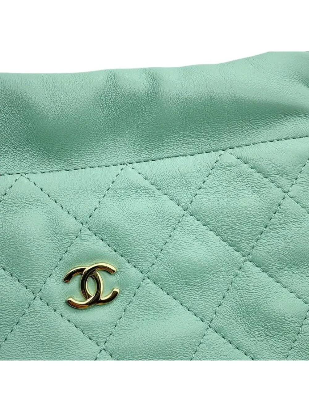 Chanel Shoulder Bag Strap Clutch Quilted CC Logo Lambskin